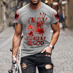 I'M Ok It'S Not My Blood Halloween Men's Printed T-Shirt