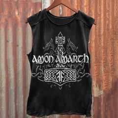 Amon Amarth Viking Axe Symbol Print Men's Tank Top