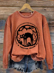 Salem Sanctuary For Wayward Cats Ferals & Familiars Elcome Est 1692 Halloween Sweatshirt