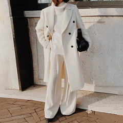 Fashion Solid Color Long Coat