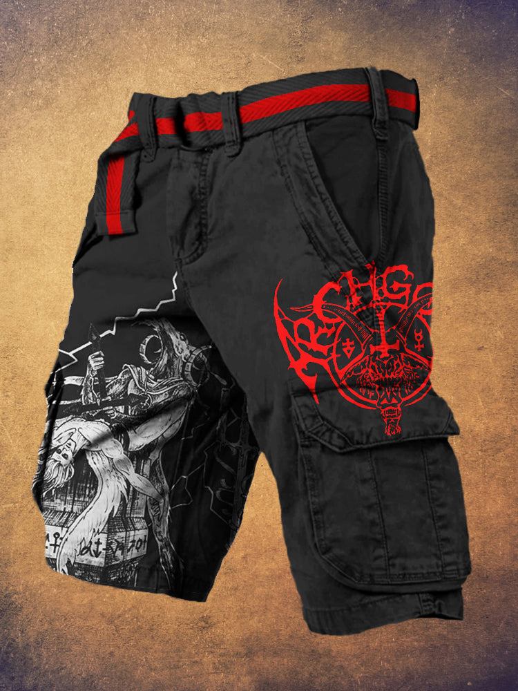 Death's Trial Black Metal Art Men's Work Shorts