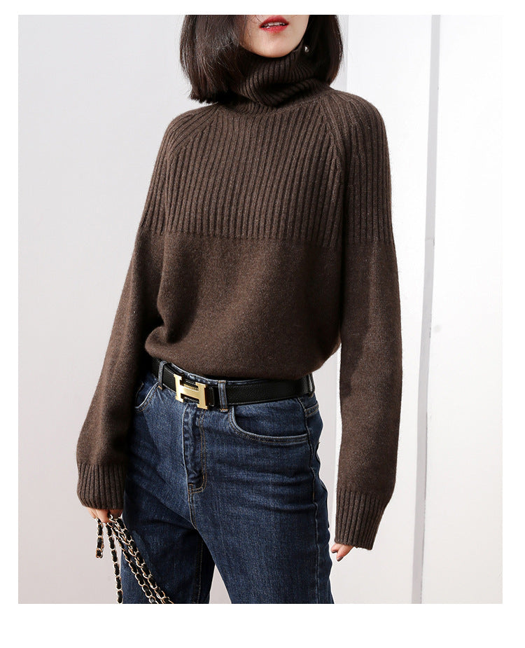 Turtleneck Retro Loose Pullover Sweater