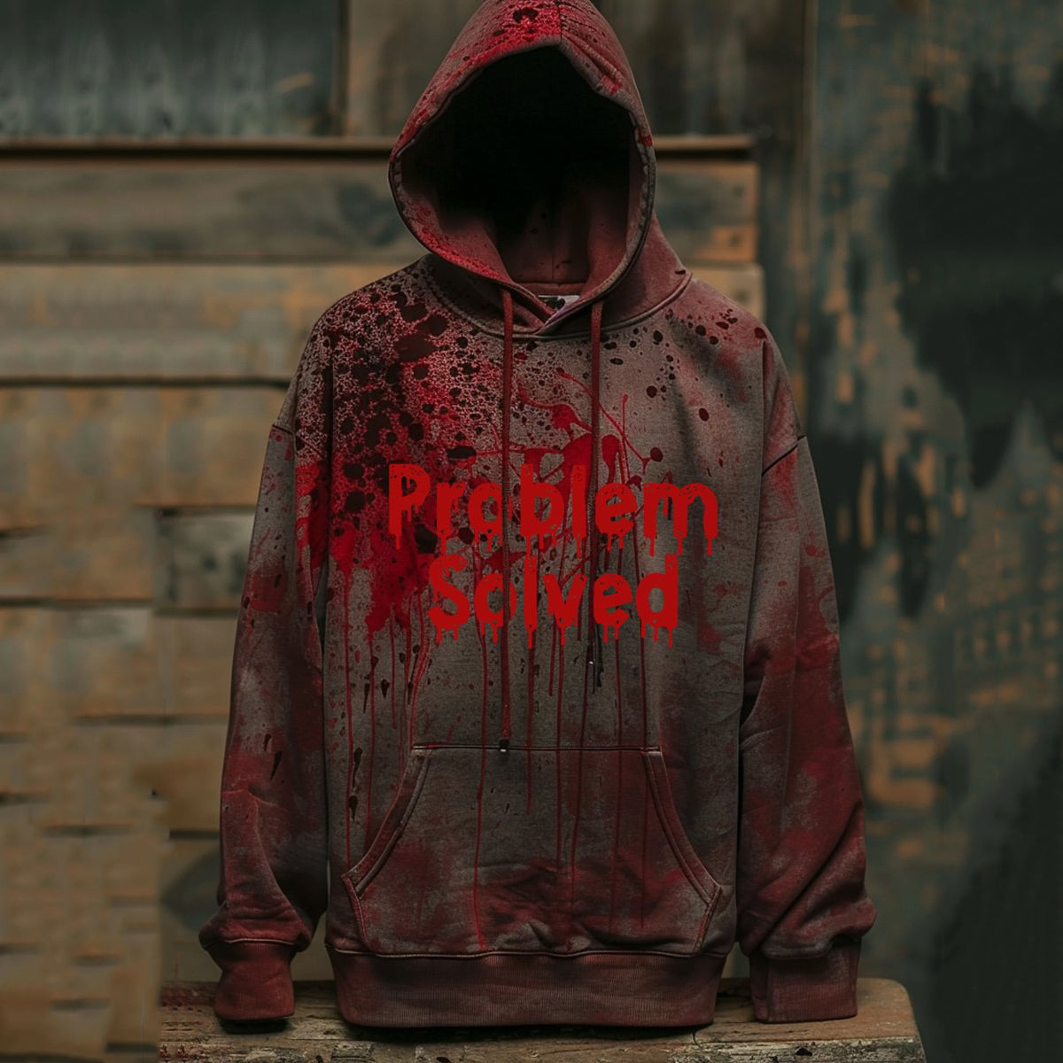 Problem Solved Halloween Print Casual Hoodie