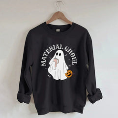 Material Ghoul Print Long Sleeve Sweatshirt