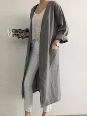 Comfy Trench Coat With Pockets