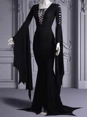 Halloween Gothic V-Neck Sexy Dress