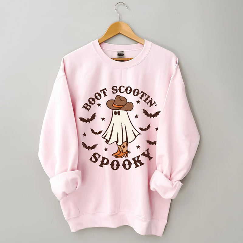 Boot Scootin Spooky Print Sweatshirt