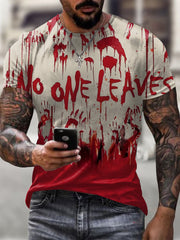 Men's No One Leaves Print Crew Neck T-Shirt