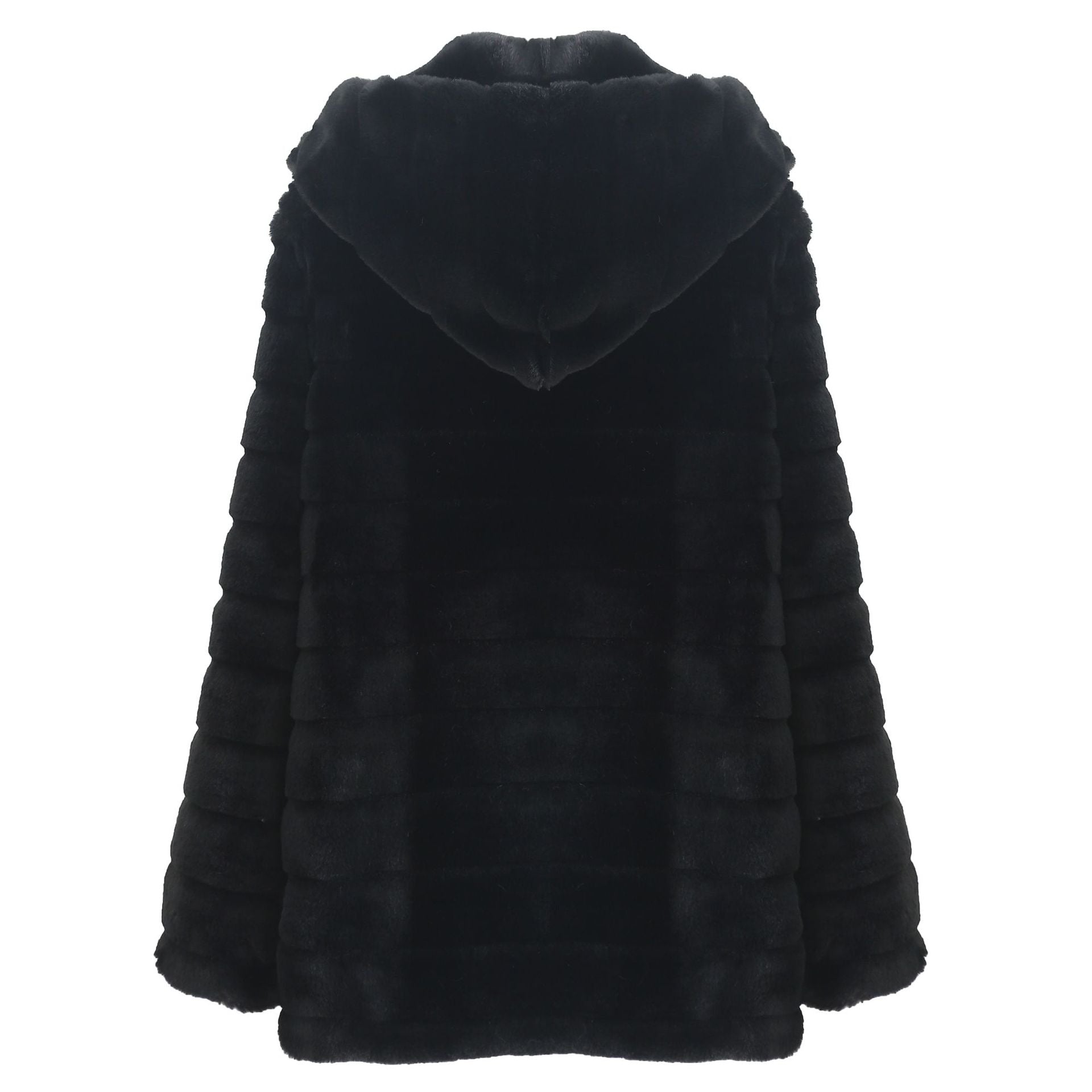 Casual Solid Color Faux Fur Coat