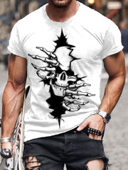 Men's Skull Is Coming Print Casual T-Shirt