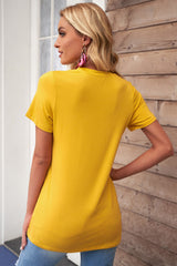 Women's Women Yellow Mamacita with Cactus Casual Short Sleeve Tee