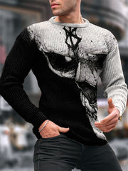 Halloween Skull Dark Style Knit Sweater