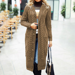 Casual Twist Knitting Long Sweater Cardigan