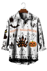 Men's Halloween Casual Long Sleeve Shirt