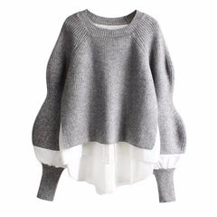 Elegant  Fake Two Piece Sweater