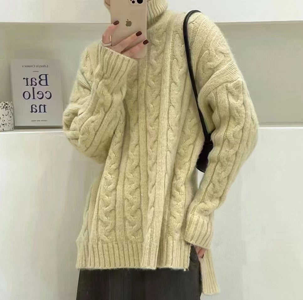 Retro Twist Lazy Loose Sweater