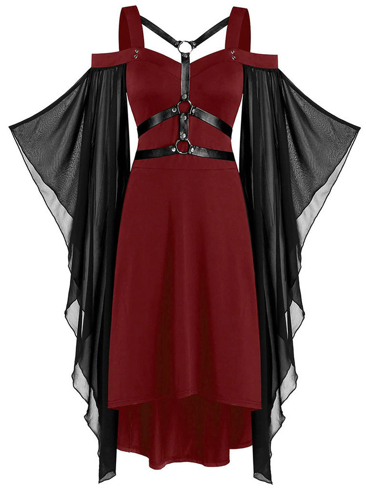 Halloween Gothic Stitching Vintage Dress