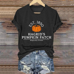 Women's Hagrid's Pumpkin Patch Print Casual T-Shirt