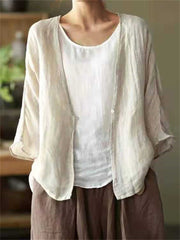 Oversize A Line Comfy Flowy Woven Cardigan