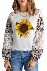 Women's Sunflower Graphic Animal Top