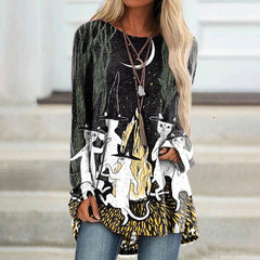 Campfire Cat Print Tunic