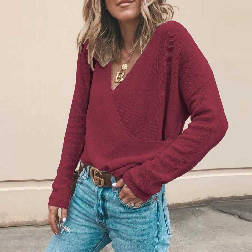 Front Overlap All-Match Sweater