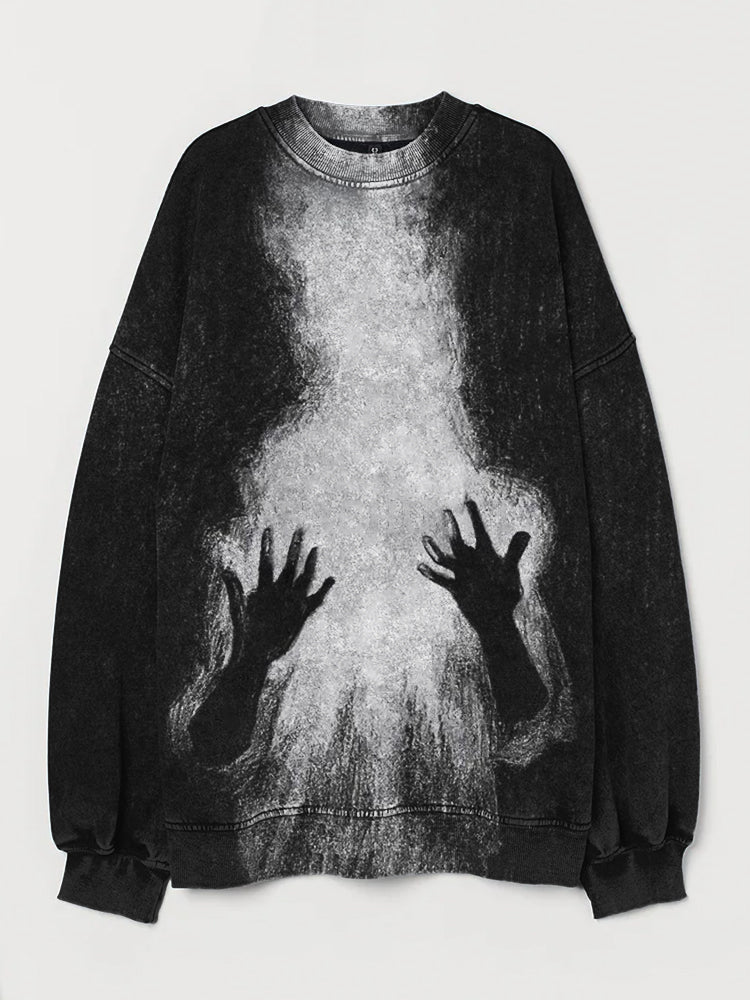 Halloween Who I Am Art Vintage Washed Sweatshirt