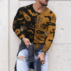 Men's Halloween Graphic Long Sleeve T-Shirt
