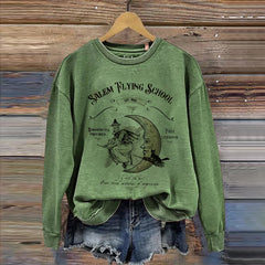 Vintage Halloween Witch Casual Sweatshirt
