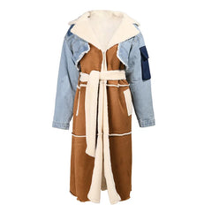 Lambswool Patchwork Fleece Coat