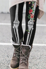 Halloween Gollum Rose Print Leggings
