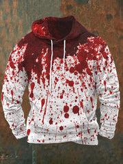 Men's Bloody Halloween Casual Long Sleeve Hoodie