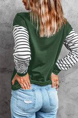 Women's Striped Star Long Sleeve Top