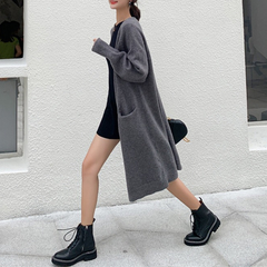 Solid Colors Oversize Ladies Long Cardigans
