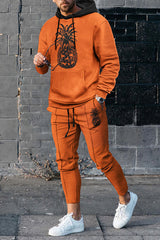 Skull Pineapple Tracksuit Two Piece Set