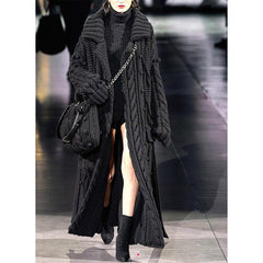 Fashion Loose Twist Knit Cardigan