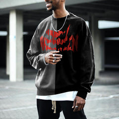 Contrast Color Halloween Crewneck Sweatshirt