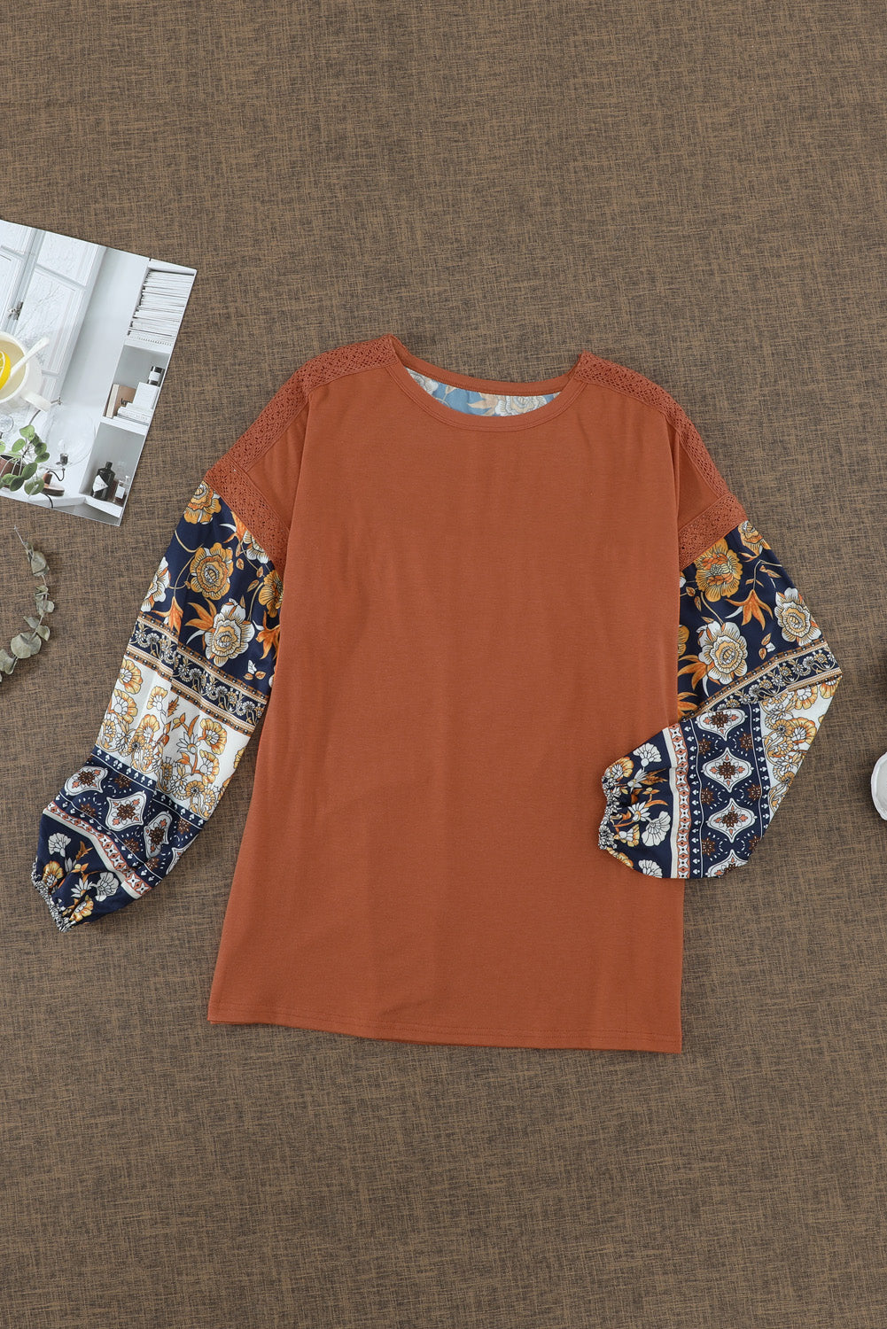 Women's Boho Balloon Sleeve Top
