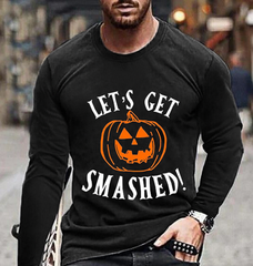 Be A Pumpkin Funny Pattern Casual Long Sleeve T-Shirt