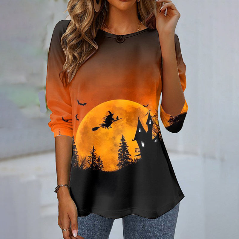 Halloween Witch Print Women's T-Shirt