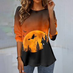 Halloween Witch Print Women's T-Shirt