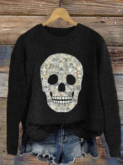 Women's Halloween Skull Sweater