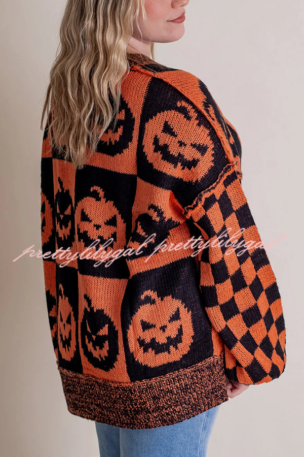 Halloween Casual Loose Crew Neck Sweater
