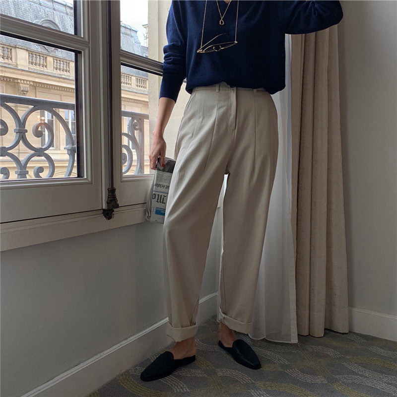 Women's Versatile loose straight-leg commuter harem pants
