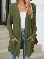 Simple Solid Color Casual Knit Cardigan