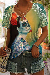 Queen of the Dead Print Short Sleeve T-Shirt