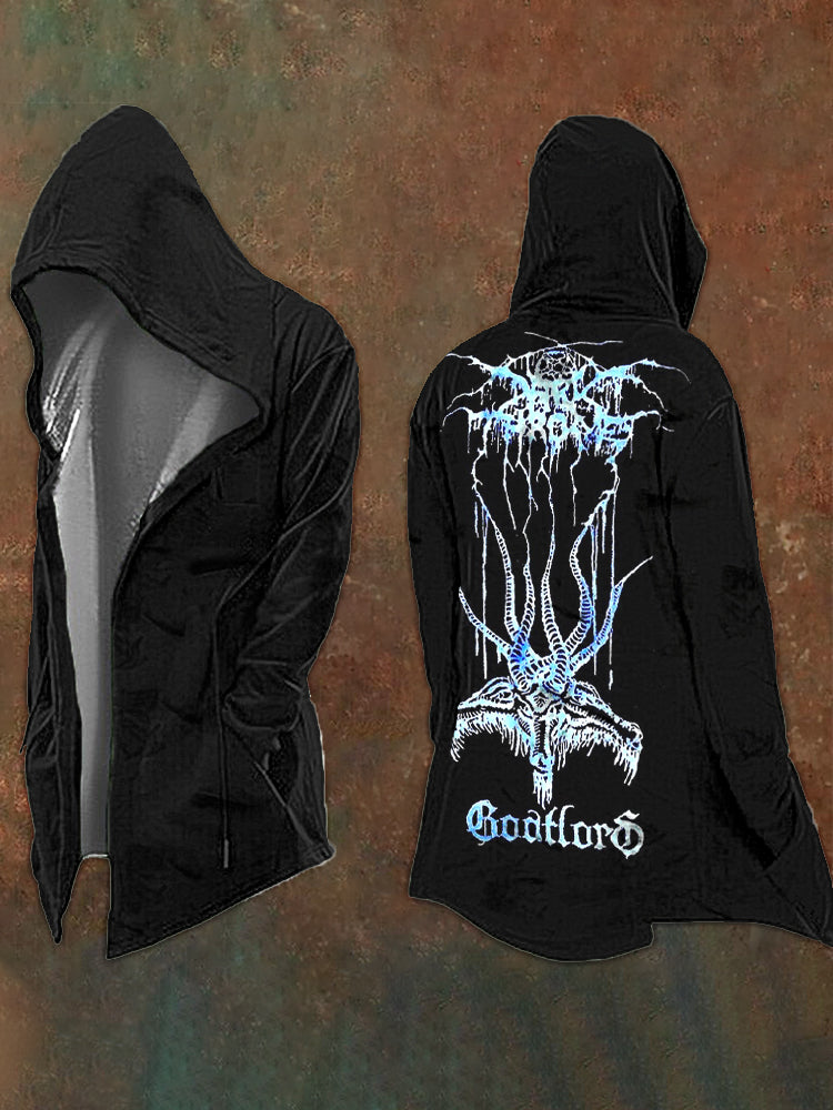 Black Metal Art Print Hooded Jacket
