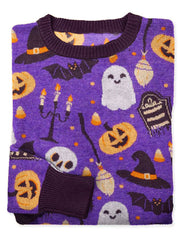 Women's Pumpkin Casual Knitted Sweater