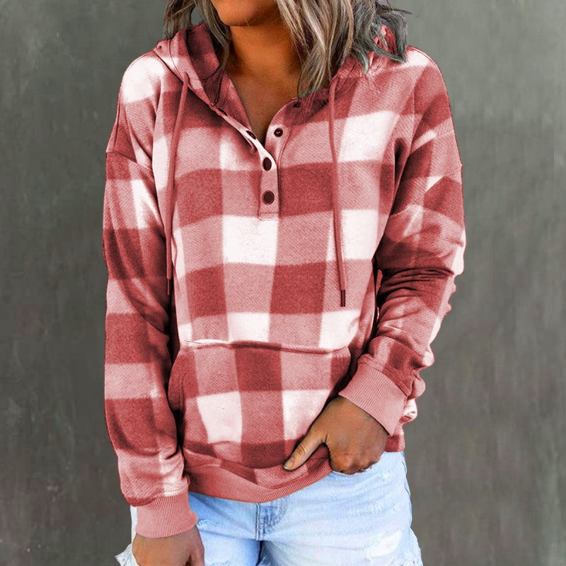 Halloween Vintage Check Print Hoodie