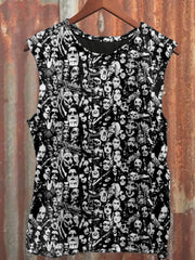 Black Metal Collage Art Vintage Cozy Tank Top